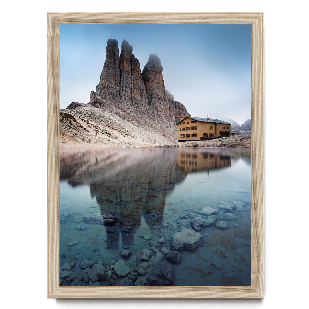 Vajolet Towers, Dolomites, Italy – fine art print in a natural frame, no mat