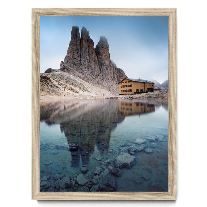 Vajolet Towers, Dolomites, Italy – fine art print in a natural frame, no mat