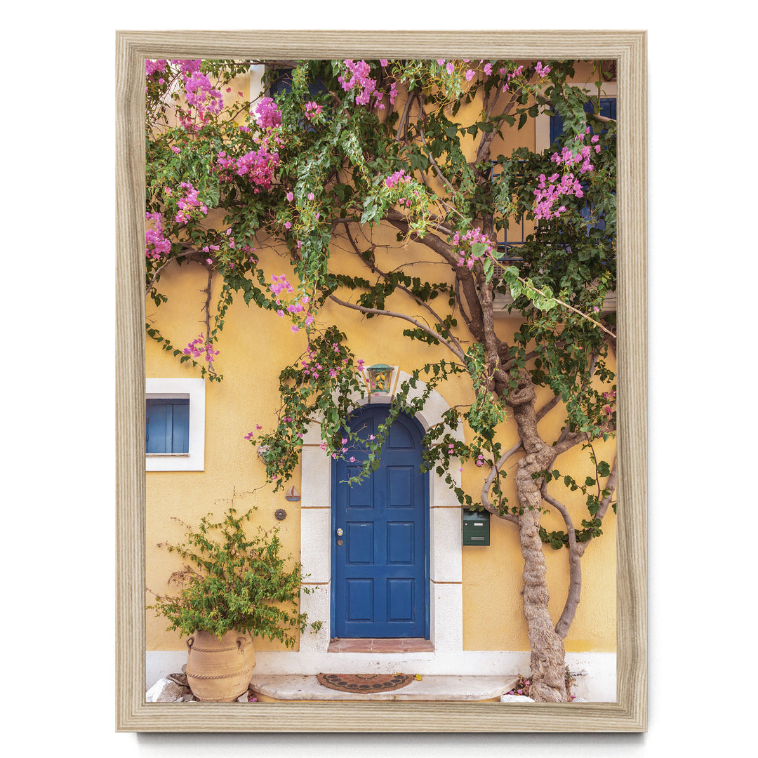 Greek House, Kefalonia, Greece – fine art print in a natural frame, no mat