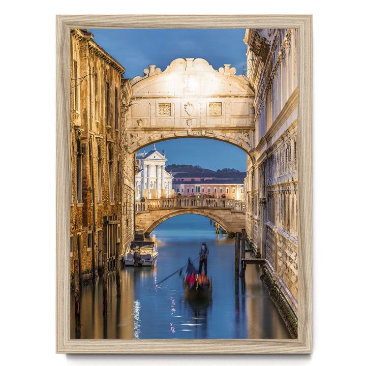 Bridge of Sighs, Venice, Italy – fine art print in a natural frame, no mat