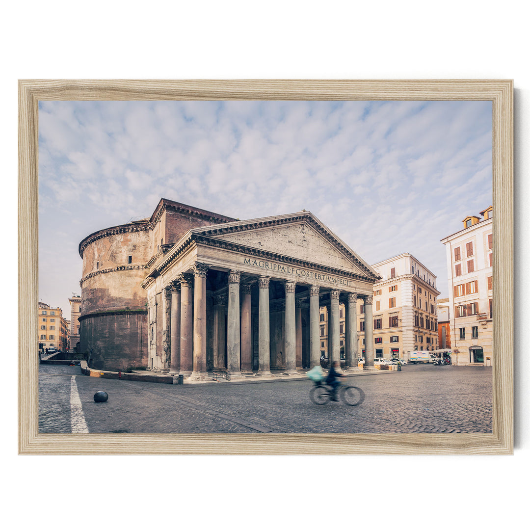 Pantheon, Rome, Italy – fine art print in a natural frame, no mat