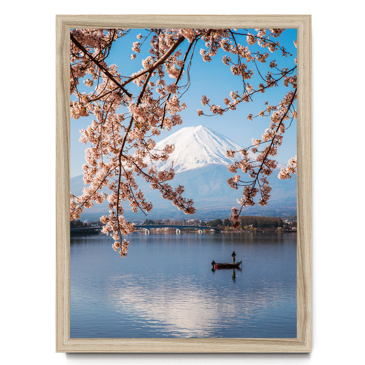 Fuji Five Lakes I, Japan – fine art print in a natural frame, no mat