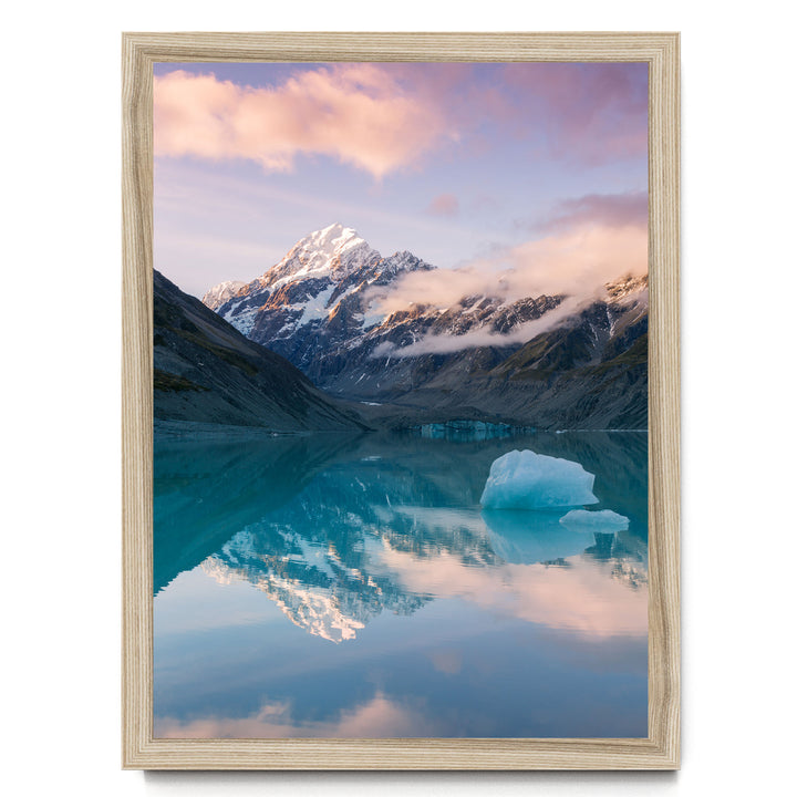 Mount Cook I, New Zealand – fine art print in a natural frame, no mat