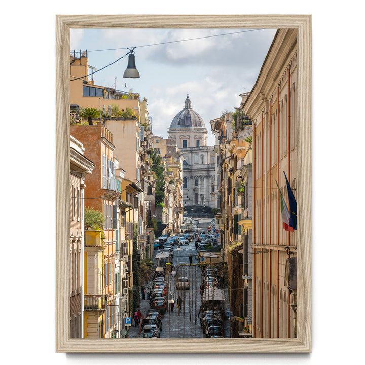 Monti Quarter, Rome, Italy – fine art print in a natural frame, no mat