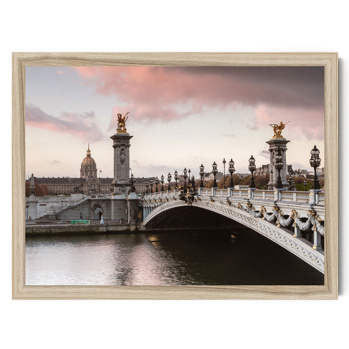 Pont Alexandre III, Paris, France – fine art print in a natural frame, no mat