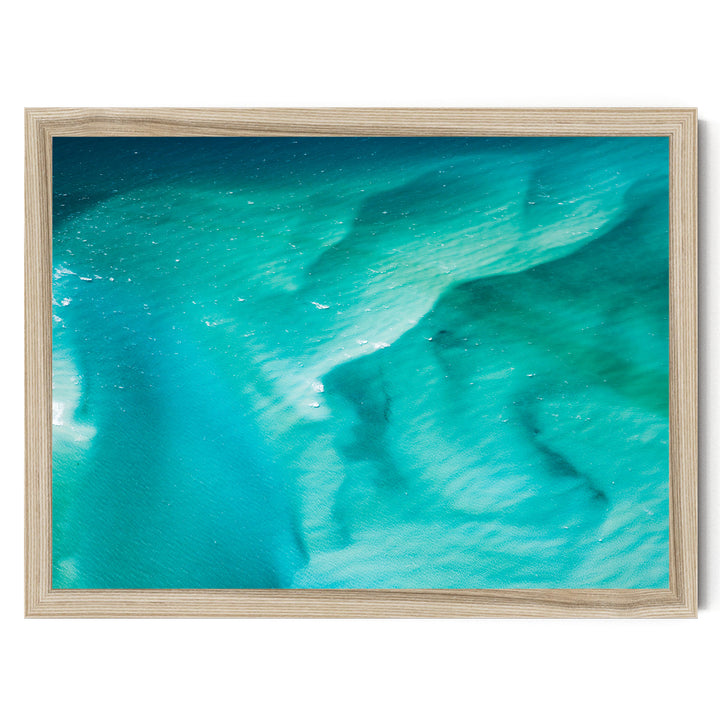 Ocean Abstract, Whitsundays, Australia – fine art print in a natural frame, no mat