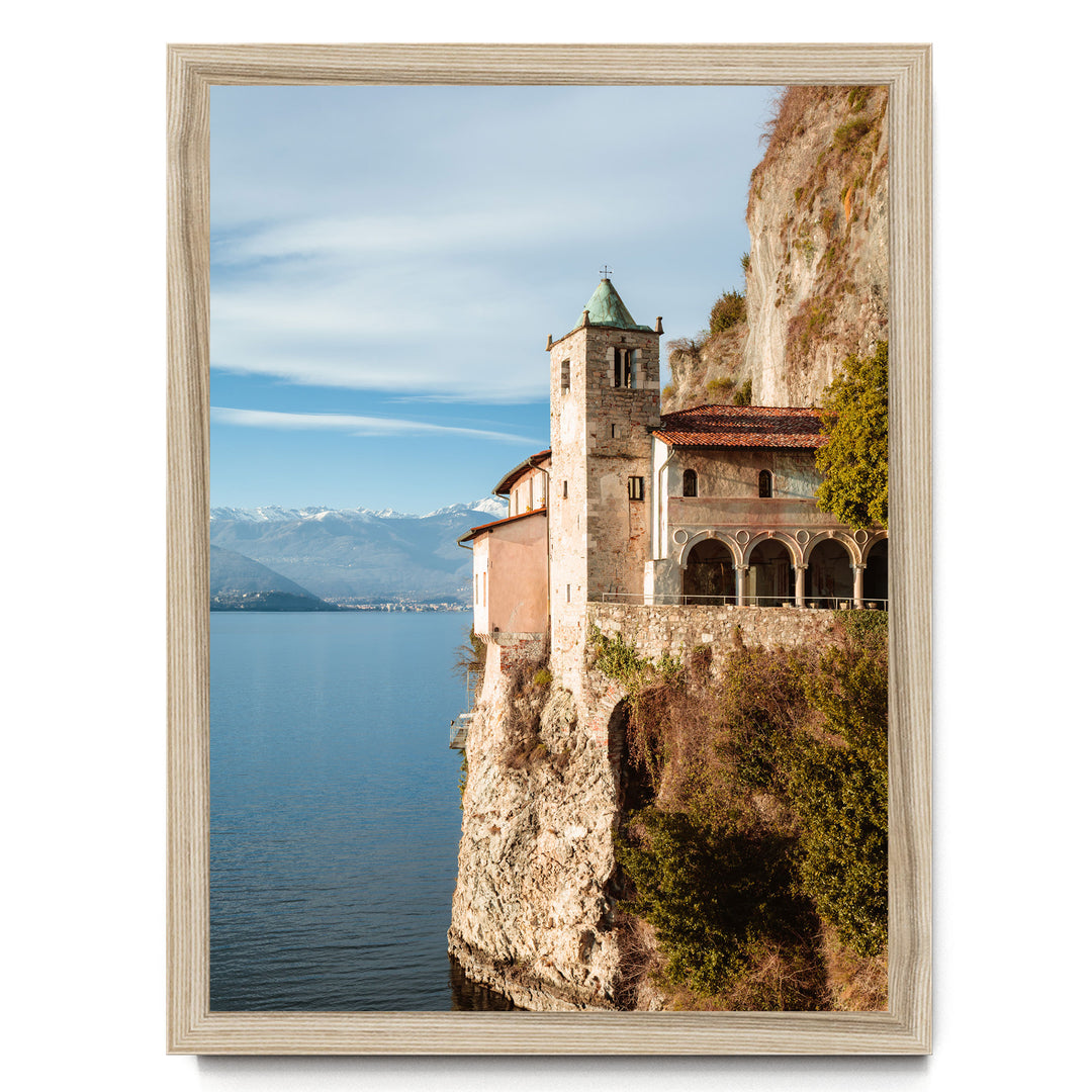 Hermitage on the Lake, Lake Como, Italy – fine art print in a natural frame, no mat