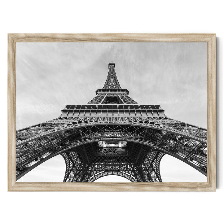 Under the Eiffel Tower, Paris, France – fine art print in a natural frame, no mat