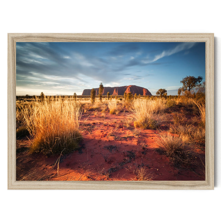 Uluru at Sunset II, Northern Territory, Australia – fine art print in a natural frame, no mat