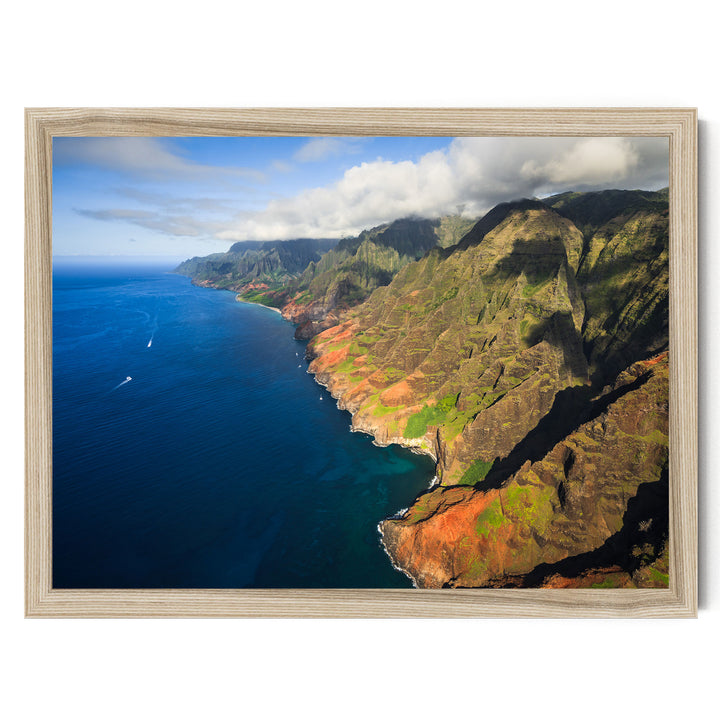 Na Pali Coast I, Kauai, Hawaii – fine art print in a natural frame, no mat