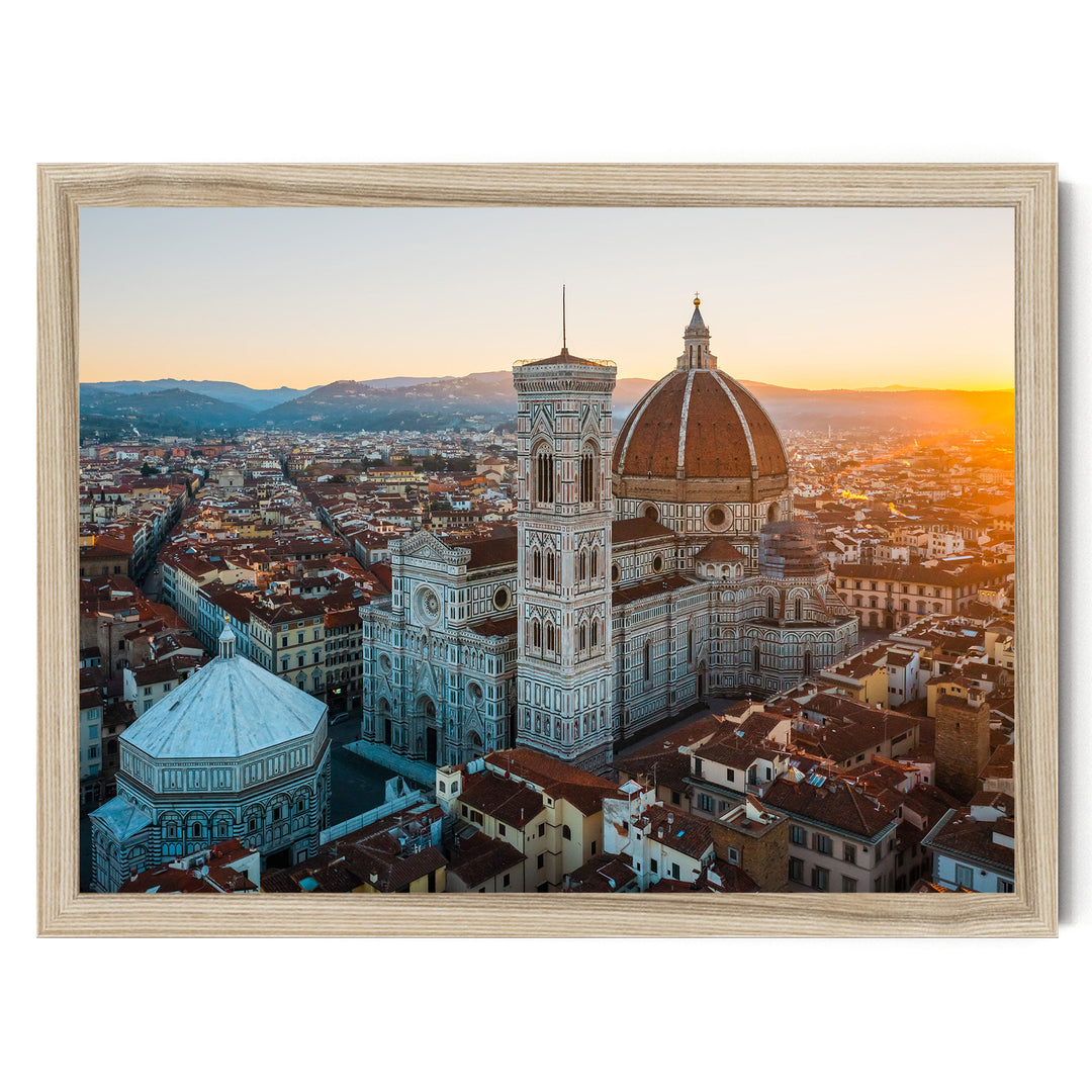 Florence Cathedral I, Tuscany, Italy – fine art print in a natural frame, no mat