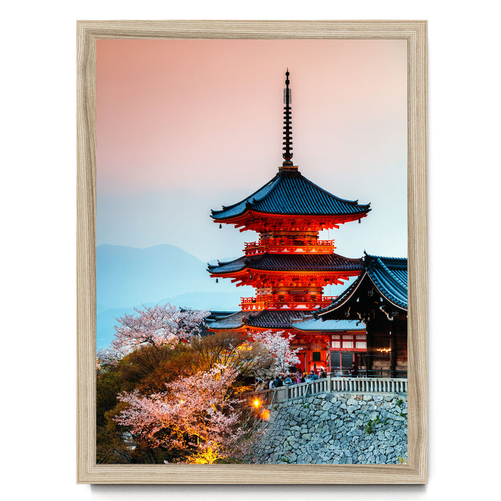 Kiyomizu-dera Temple, Kyoto, Japan – fine art print in a natural frame, no mat