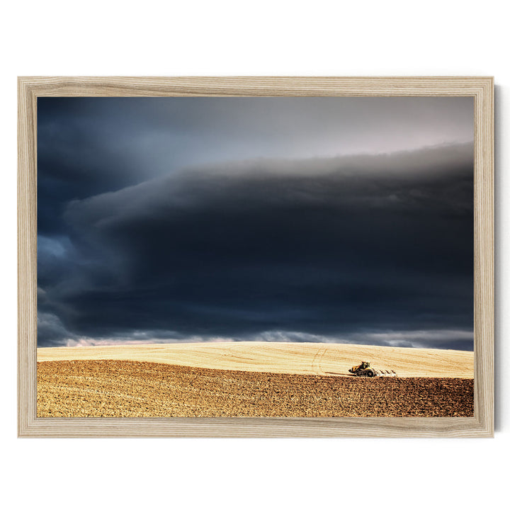 Incoming Storm, Tuscany, Italy – fine art print in a natural frame, no mat