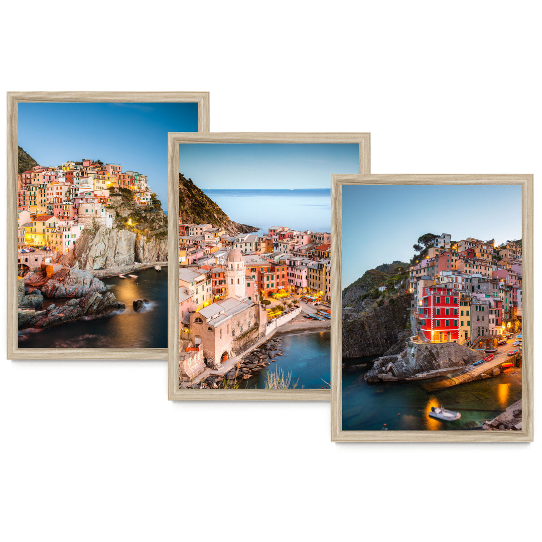 Cinque Terre, Liguria, Italy – Print Set – fine art print set in natural frames, no mat