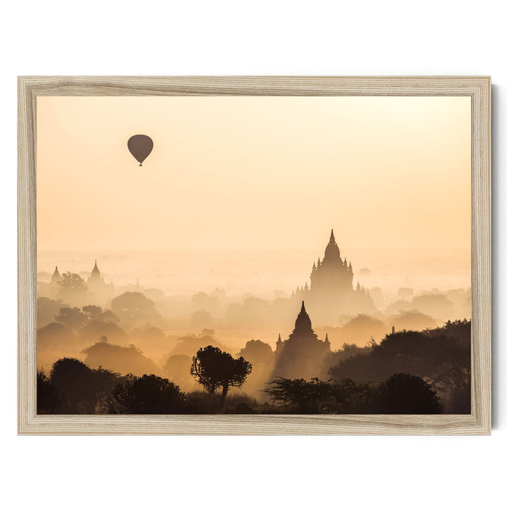 Sunrise in Bagan, Myanmar I – fine art print in a natural frame, no mat