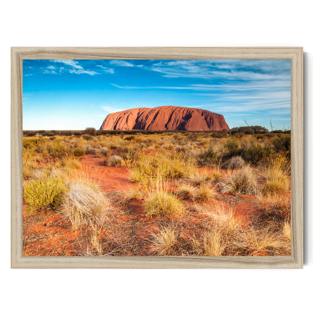 Uluru at Sunset I, Northern Territory, Australia – fine art print in a natural frame, no mat