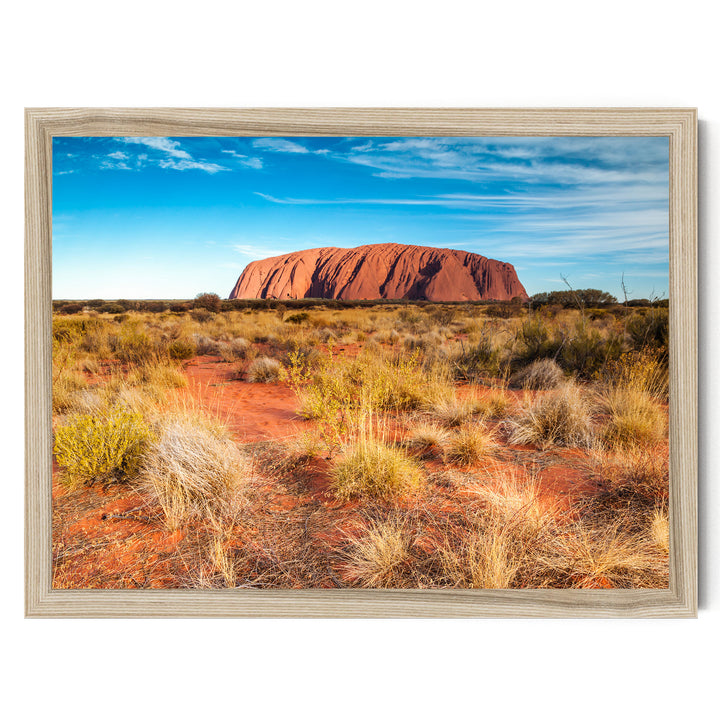 Uluru at Sunset I, Northern Territory, Australia – fine art print in a natural frame, no mat