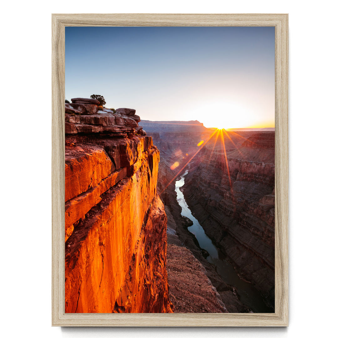 Sunrise at the Grand Canyon I, Arizona – fine art print in a natural frame, no mat