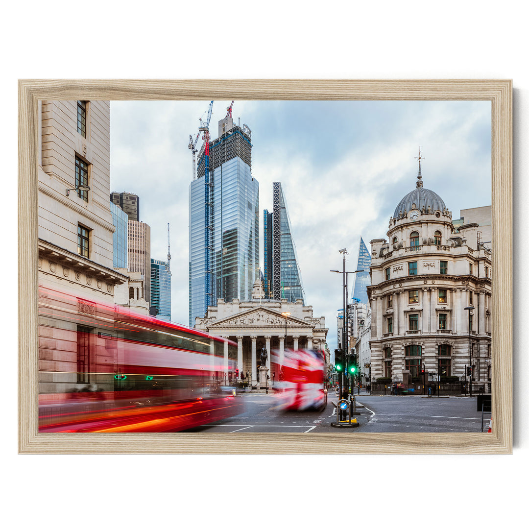 The City of London, England – fine art print in a natural frame, no mat