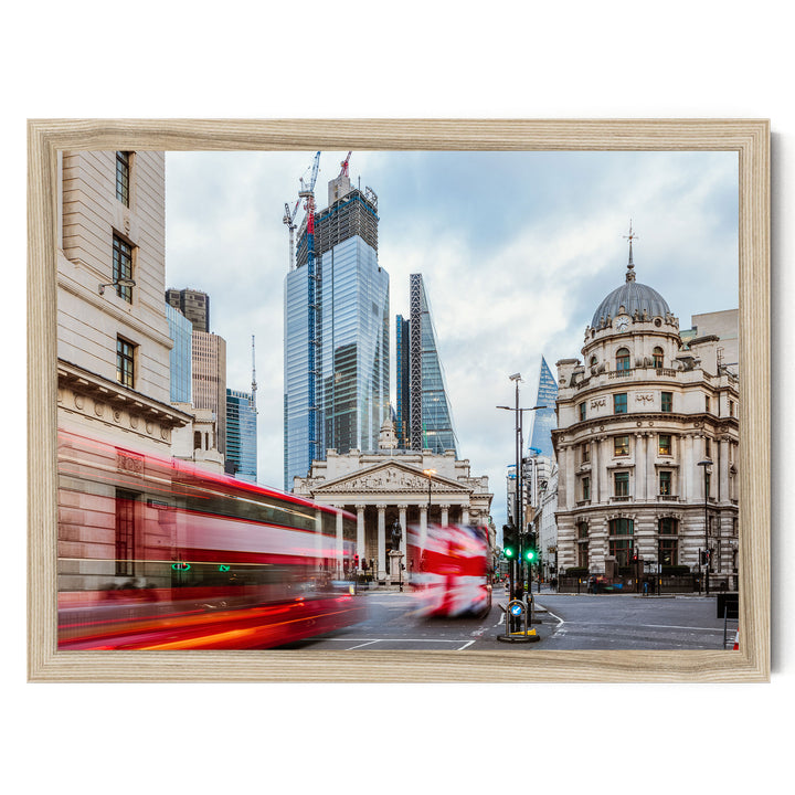 The City of London, England – fine art print in a natural frame, no mat