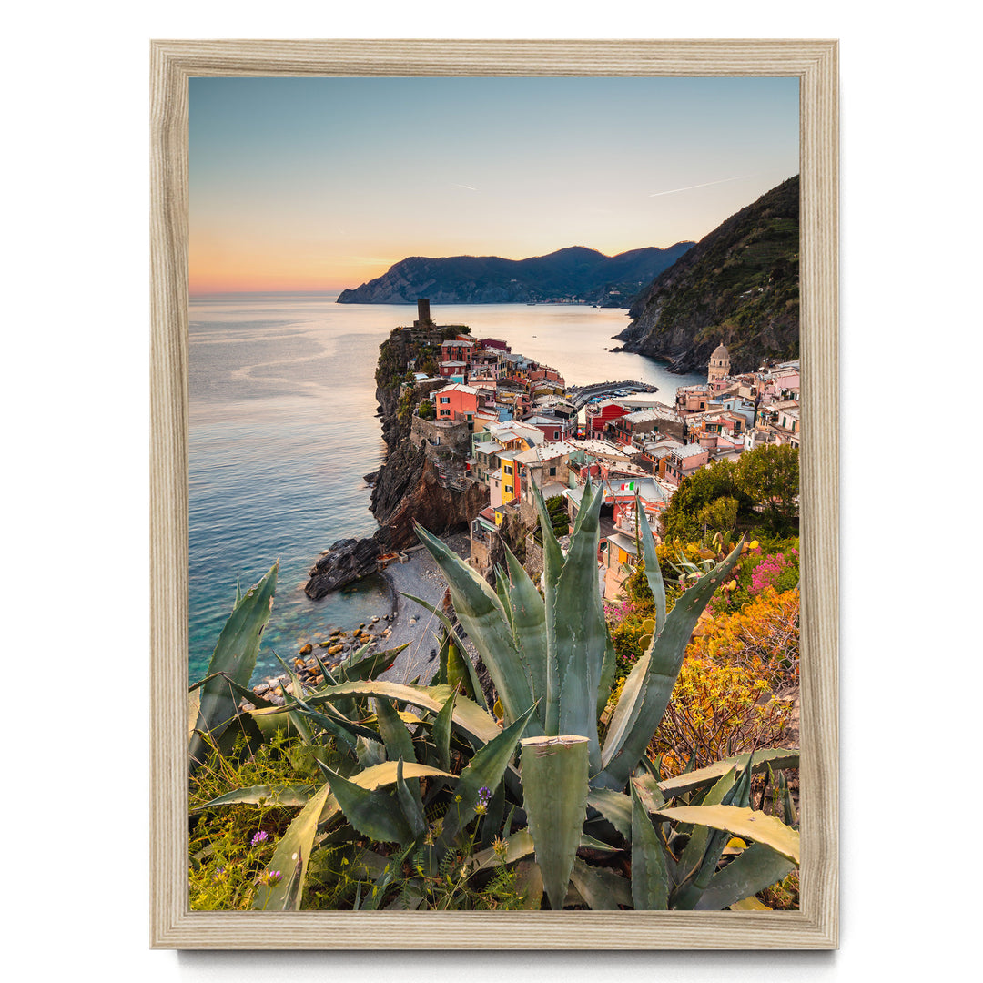 Corniglia, Cinque Terre, Italy – fine art print in a natural frame, no mat