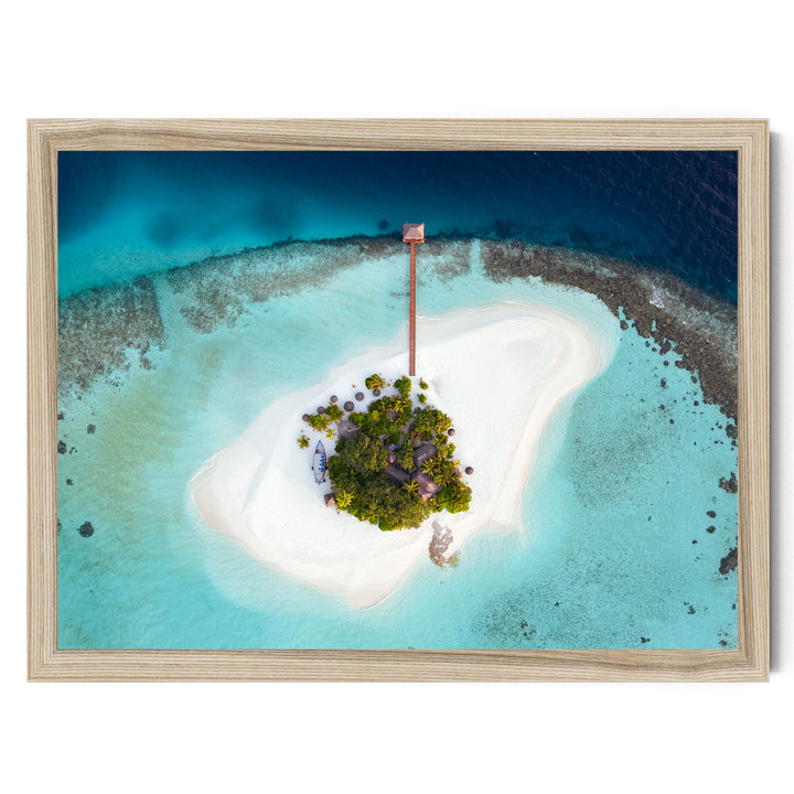 Desert Island, Maldives – fine art print in a natural frame, no mat