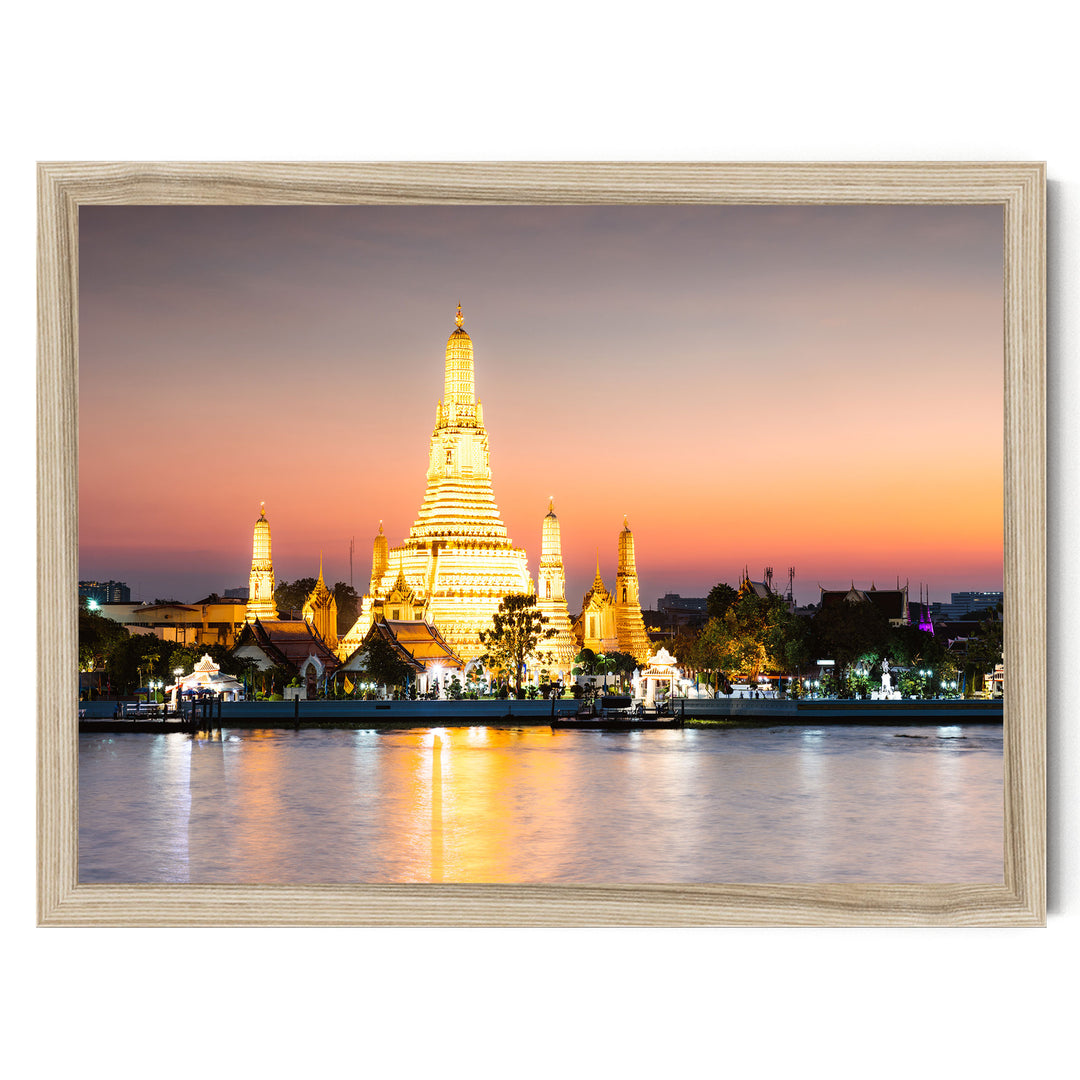 Wat Arun, Bangkok, Thailand – fine art print in a natural frame, no mat