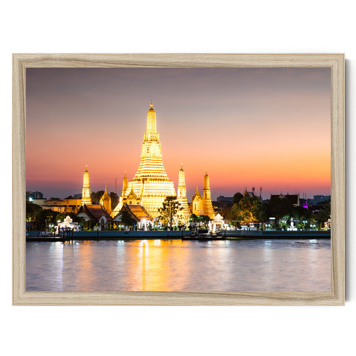 Wat Arun, Bangkok, Thailand – fine art print in a natural frame, no mat