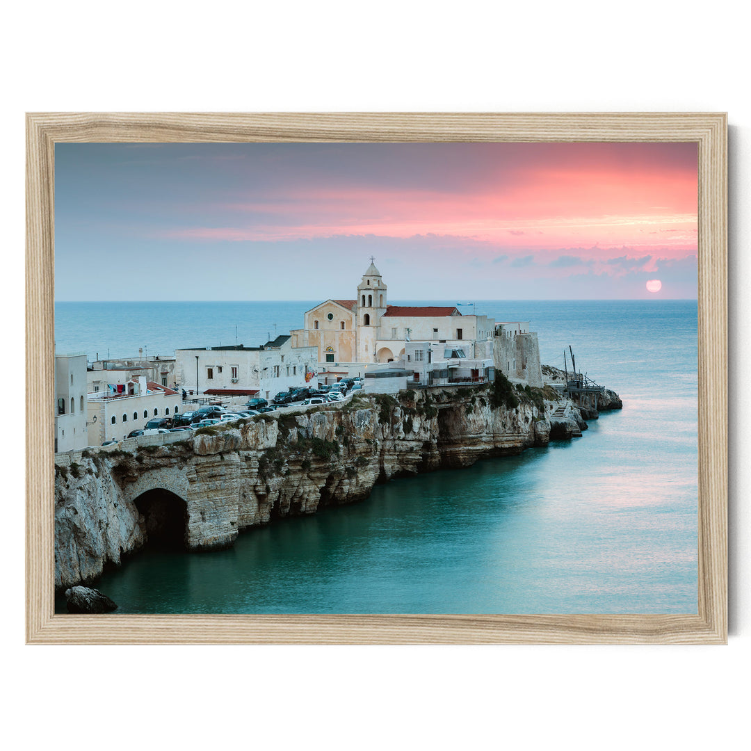 Vieste, Puglia II, Italy – fine art print in a natural frame, no mat