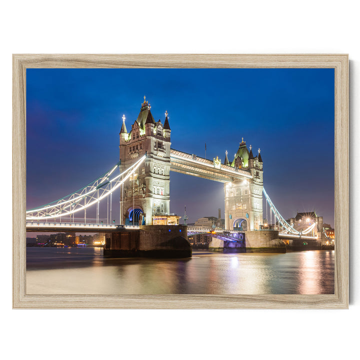 Tower Bridge, London, England – fine art print in a natural frame, no mat