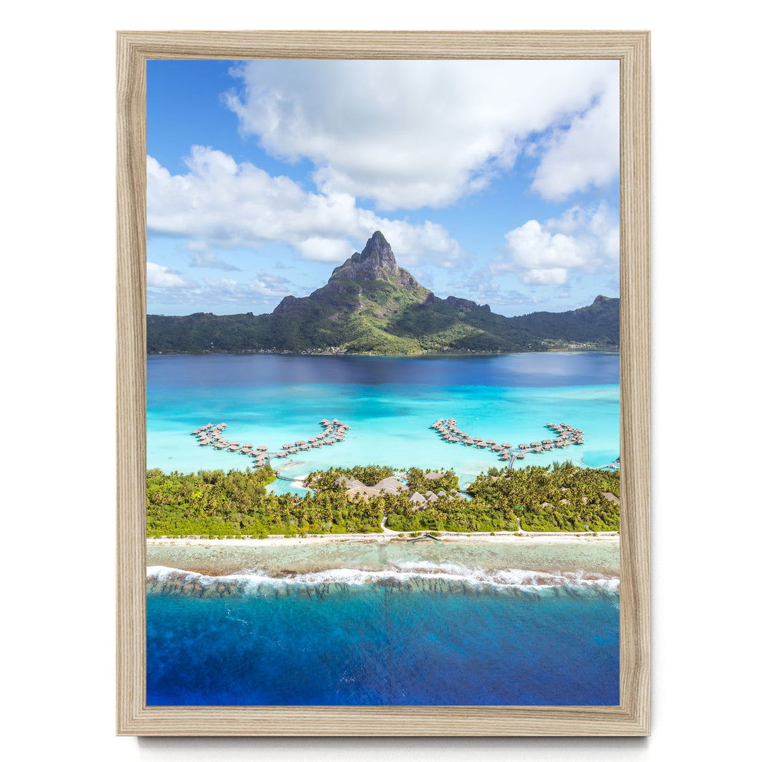 Bora Bora Island, French Polynesia – fine art print in a natural frame, no mat