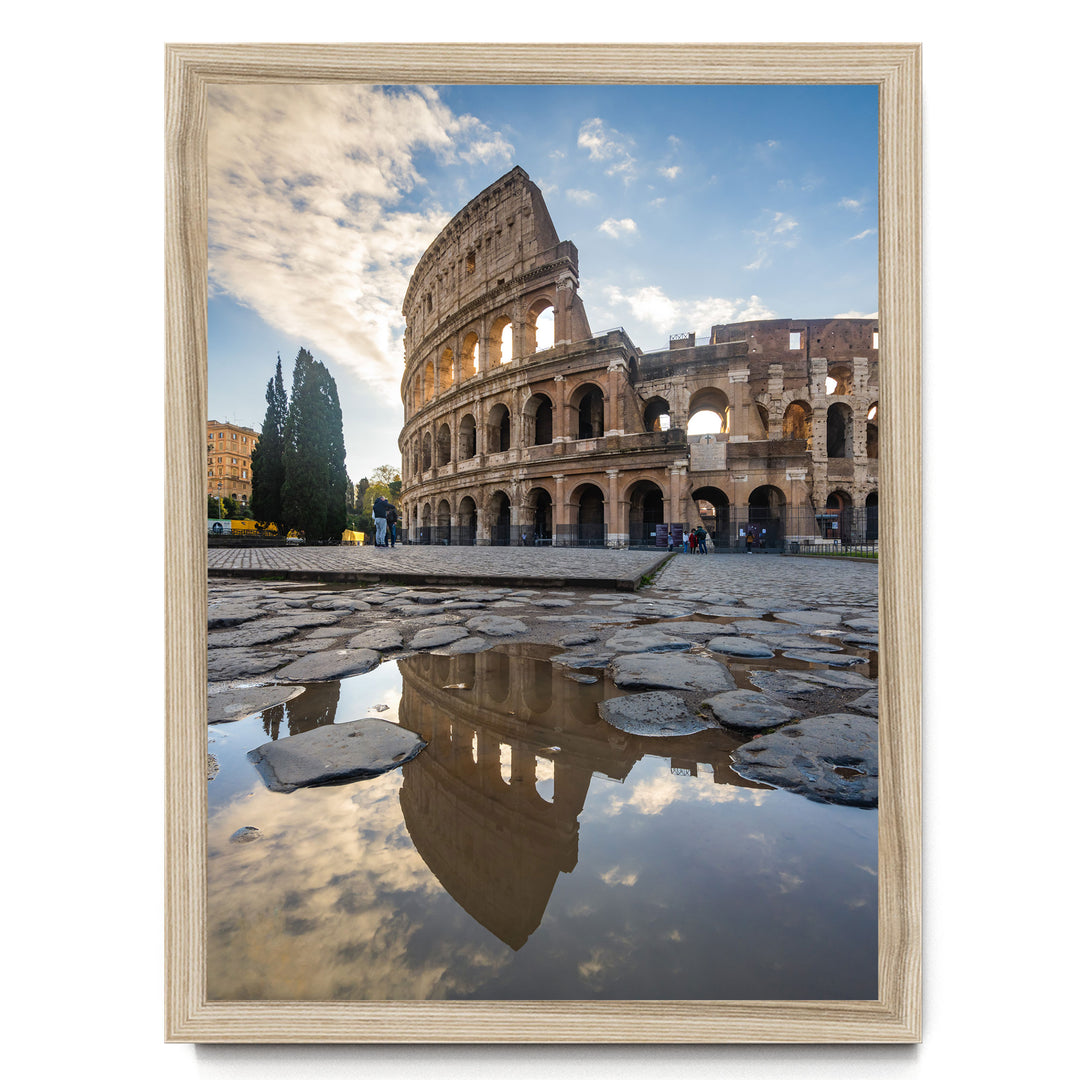 Colosseum at Sunrise II, Rome, Italy – fine art print in a natural frame, no mat