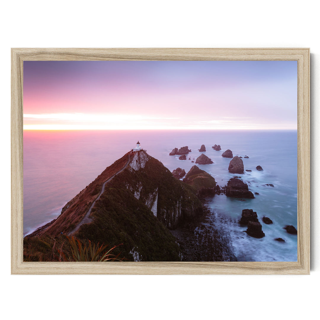 Nugget Point, New Zealand – fine art print in a natural frame, no mat
