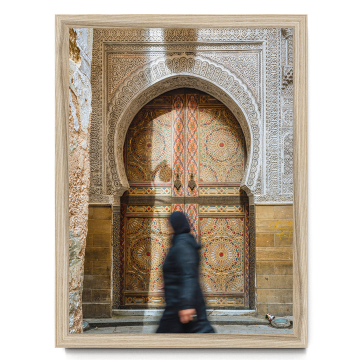 At the Medina, Fes, Morocco – fine art print in a natural frame, no mat