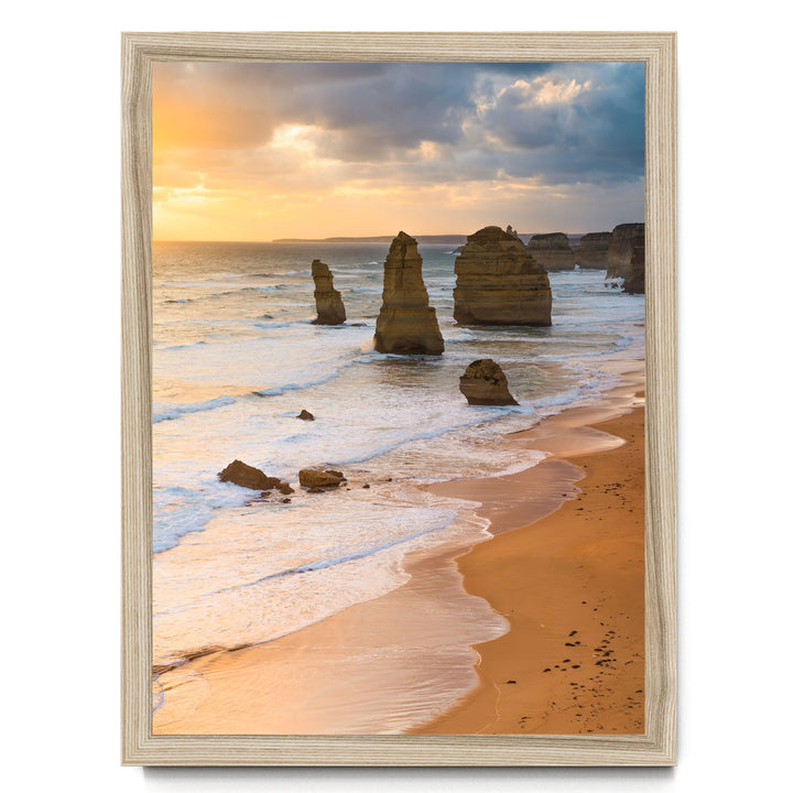 The Twelve Apostles II, Great Ocean Road, Australia – fine art print in a natural frame, no mat