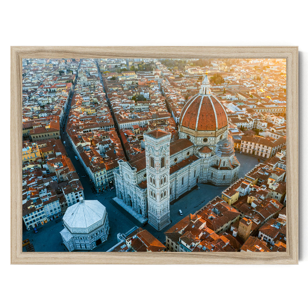 Florence Cathedral II, Tuscany, Italy – fine art print in a natural frame, no mat