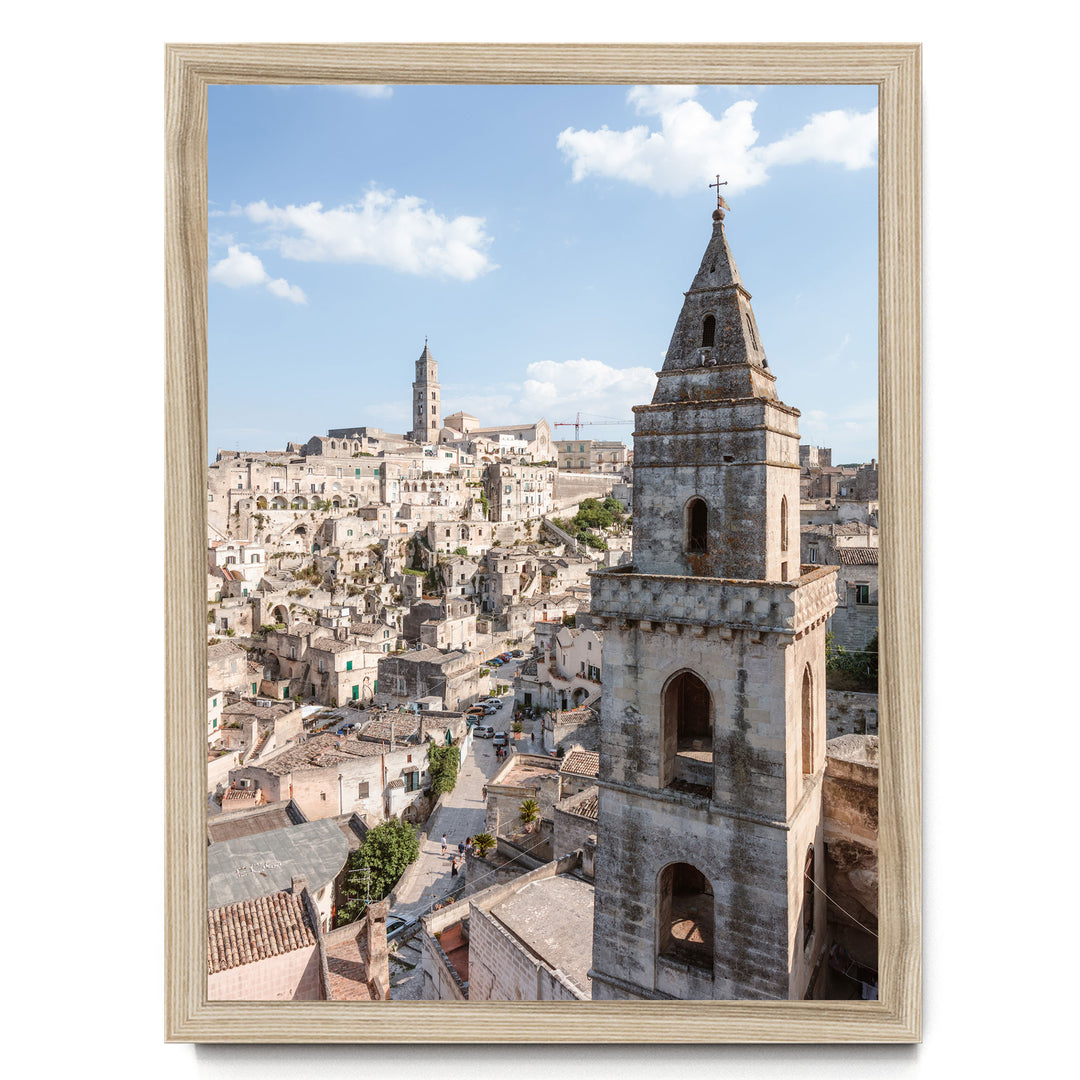 Old Town, Sassi di Matera, Italy – fine art print in a natural frame, no mat
