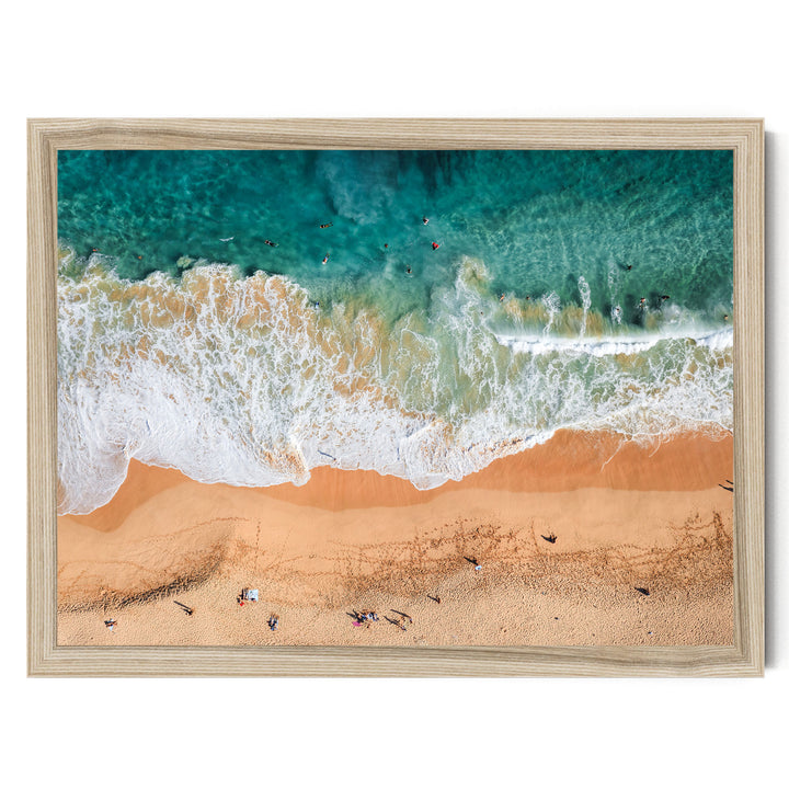 Hawaiian Beach, Oahu, Hawaii – fine art print in a natural frame, no mat