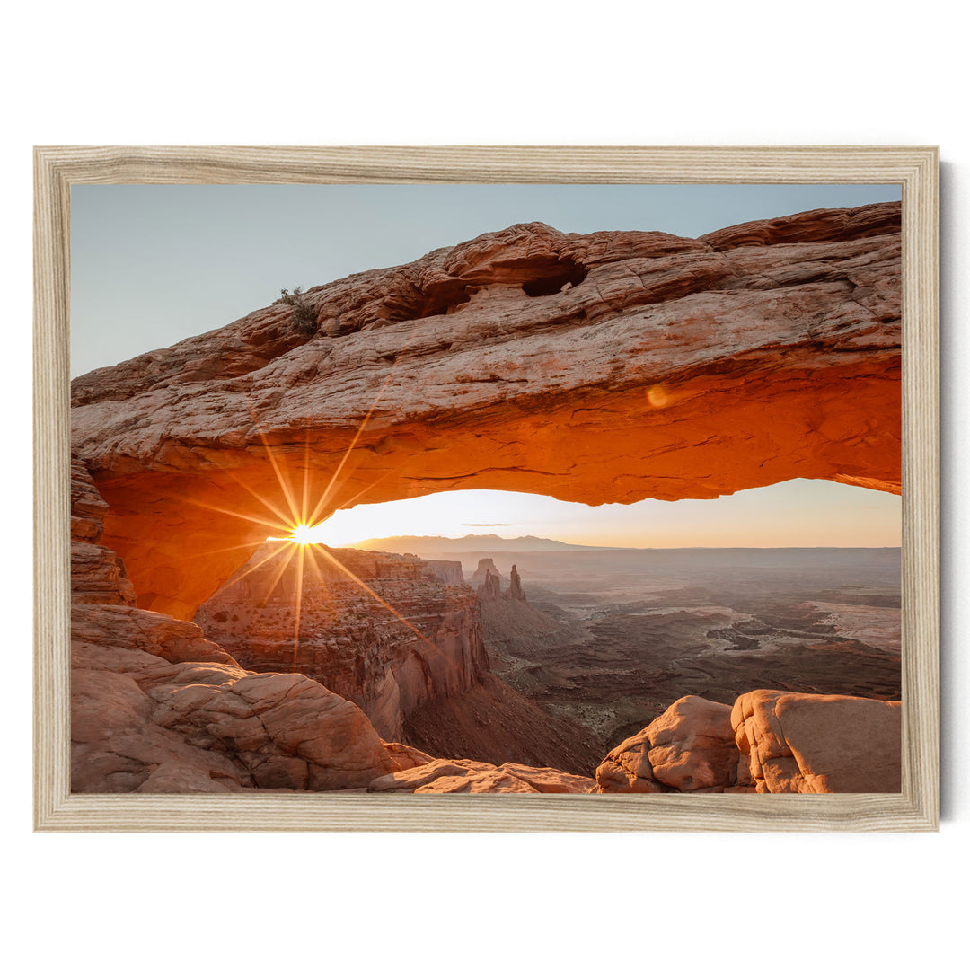 First Light on Mesa Arch, Canyonlands, Utah – fine art print in a natural frame, no mat