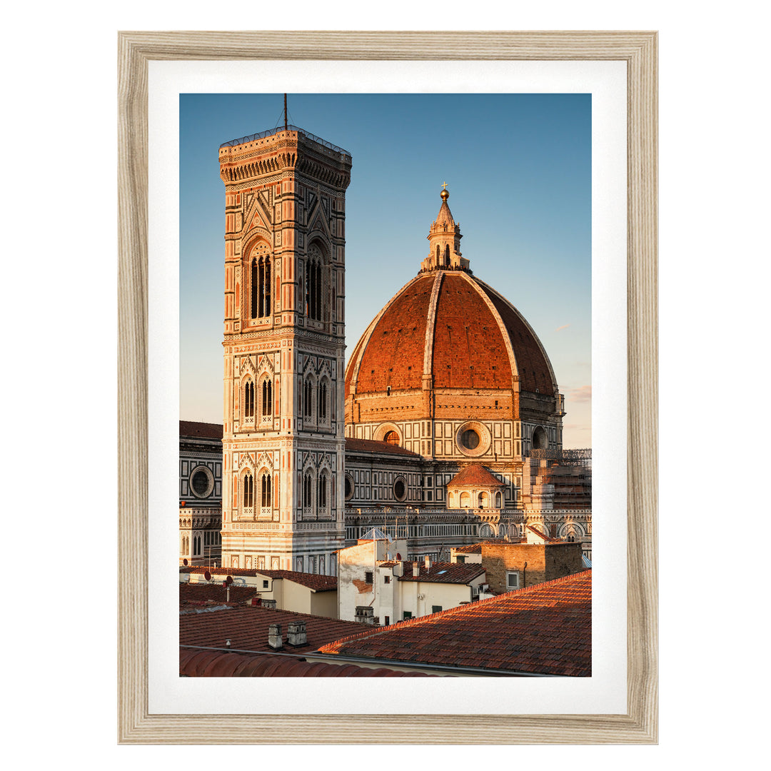 The Duomo, Florence, Tuscany, Italy – fine art print in a natural frame with white mat