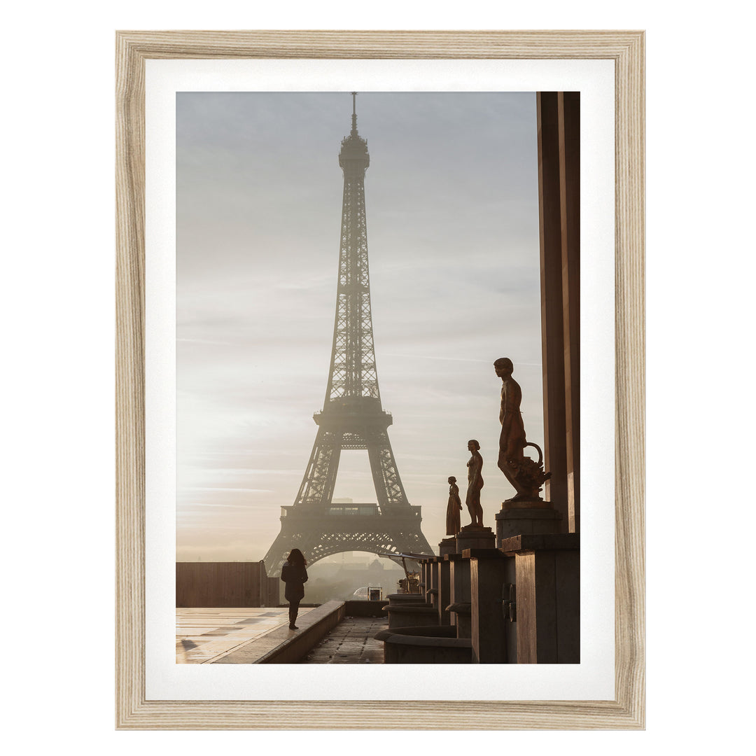 Trocadéro, Paris, France – fine art print in a natural frame with white mat