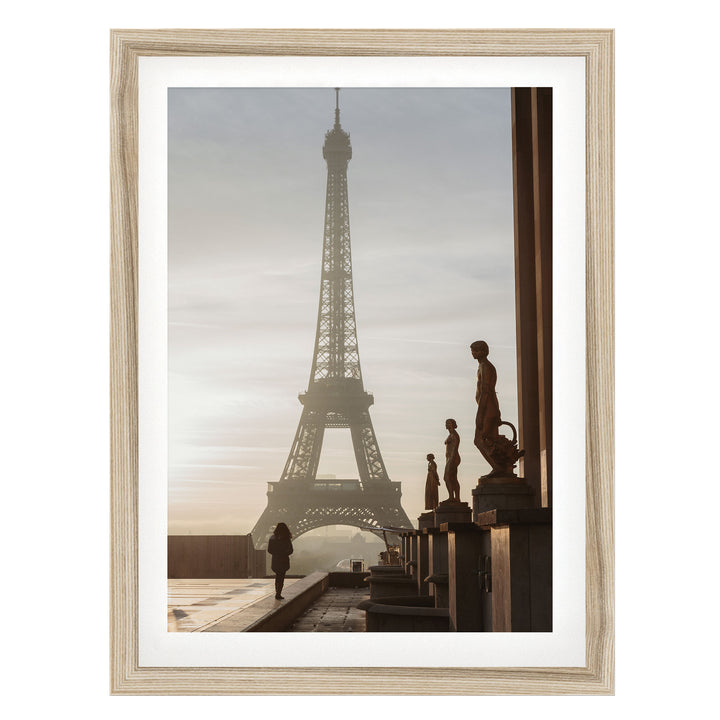 Trocadéro, Paris, France – fine art print in a natural frame with white mat
