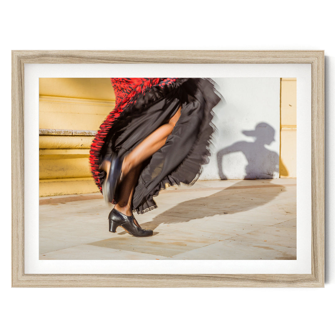Flamenco Dancer, Andalusia, Spain – fine art print in a natural frame with white mat