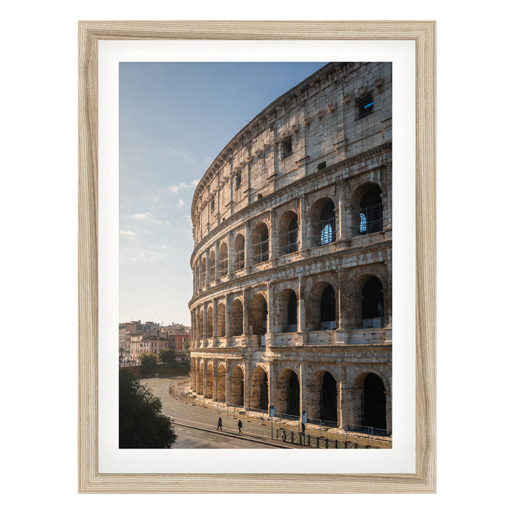Colosseum at Sunrise III, Rome, Italy – fine art print in a natural frame with white mat