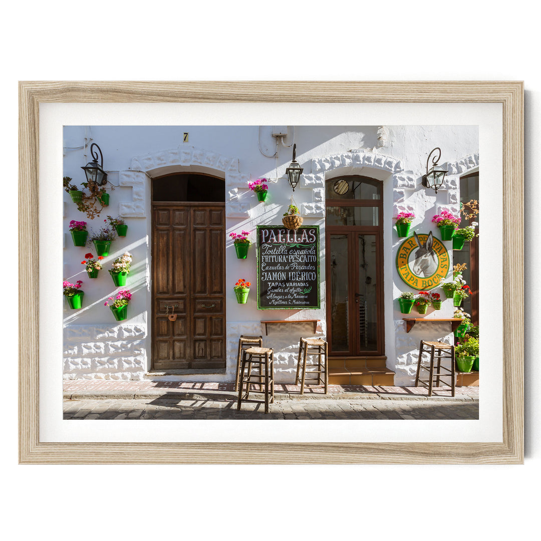 In the Streets of Andalusia II, Spain – fine art print in a natural frame with white mat