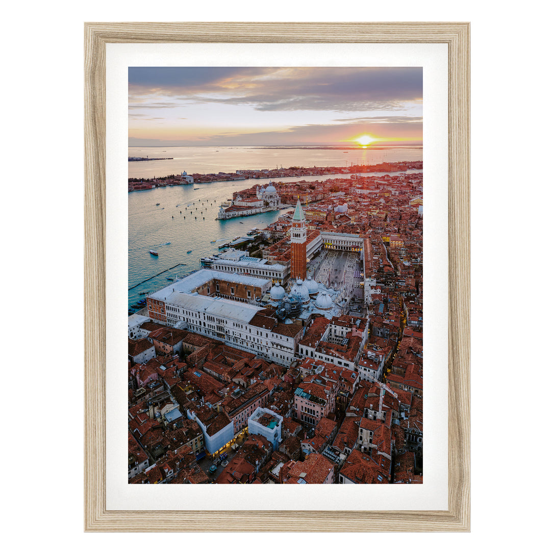 La Serenissima II, Venice, Italy – fine art print in a natural frame with white mat