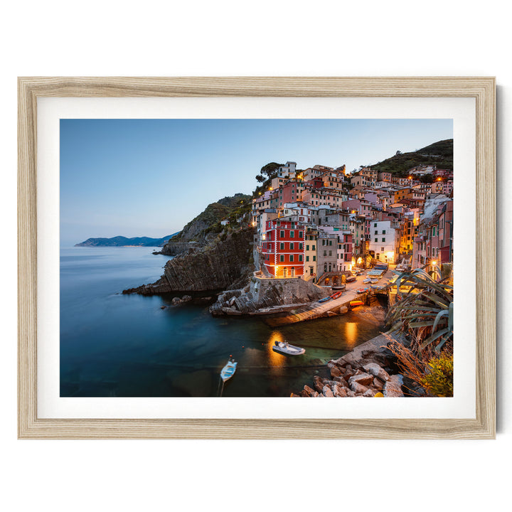 Riomaggiore, Cinque Terre, Italy – fine art print in a natural frame with white mat