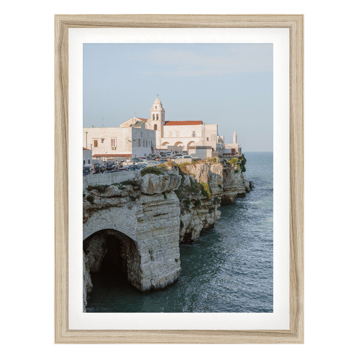Vieste, Puglia I, Italy – fine art print in a natural frame with white mat
