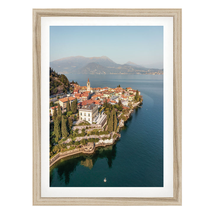 Varenna, Lake Como II, Italy – fine art print in a natural frame with white mat