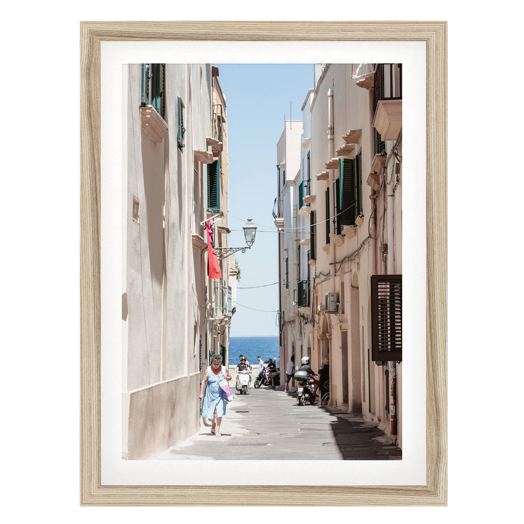 Gallipoli, Puglia, Italy – fine art print in a natural frame with white mat